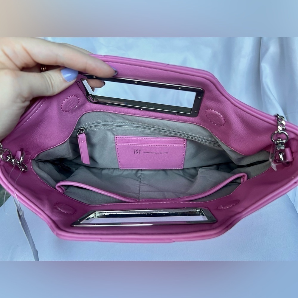 International Concepts INC Juditth Handle Clutch in Wild Rose Pink - Picture 6 of 10